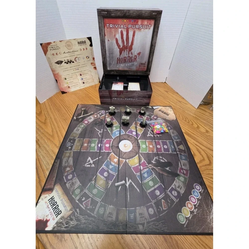 Trivial Pursuit Horror Ultimate Edition 100% Complete Movies, TV & Books Trivia